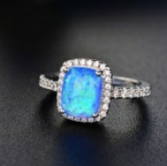 Blue stone old fashioned ring - Picture 8 of 8